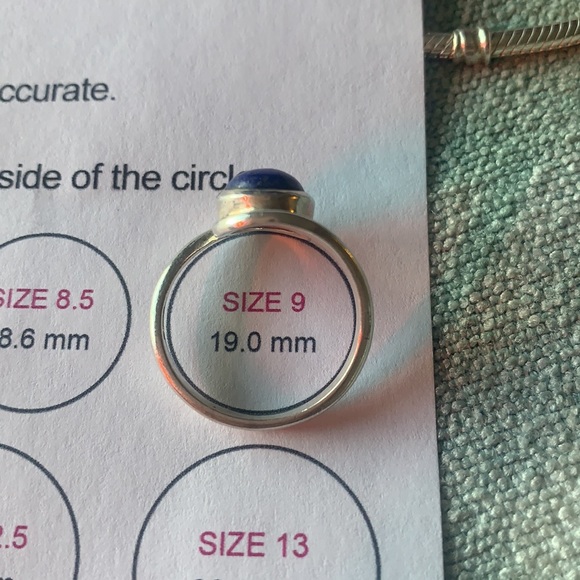 Lapis lazuli Silver Ring - Picture 5 of 7